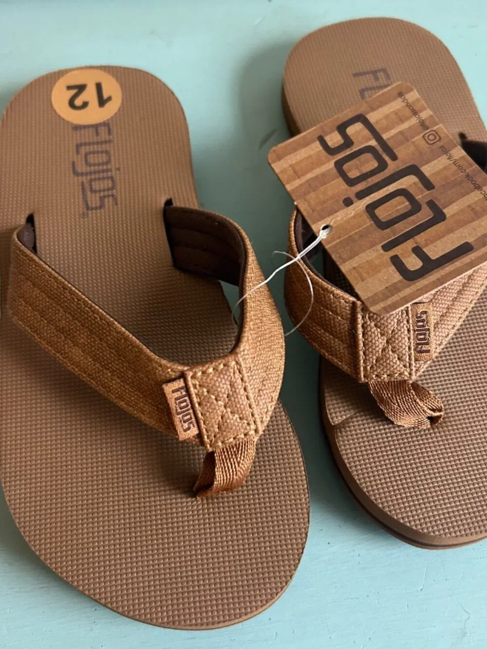 NWT FloJos Ryan Little Boys Sandal Flip Flop Size 12 Summer Beach Casual Preppy